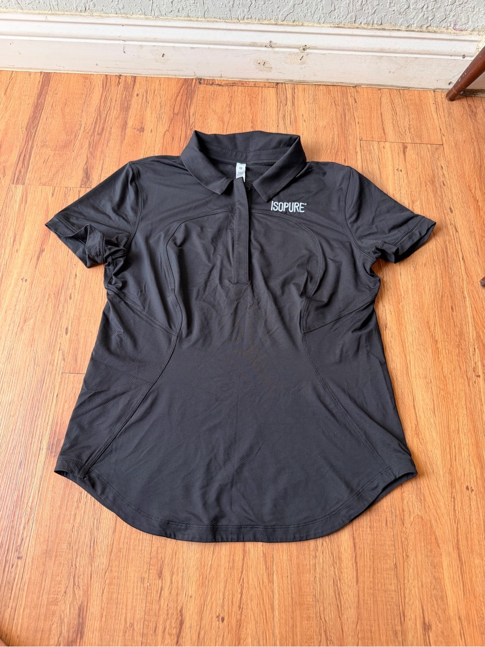 lululemon athletica Black Short Sleeve Polo Top